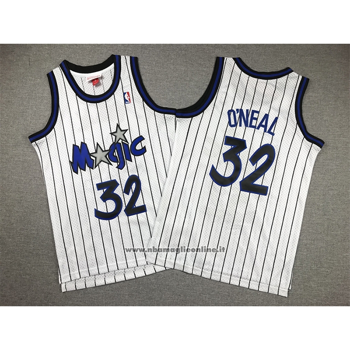 Maglia Bambino Orlando Magic Shaquille O'neal #32 Mitchell & Ness 1993-94 Bianco